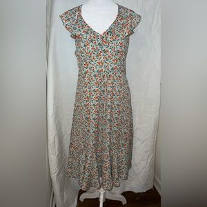 “Dress Forum” Los Angeles. Long Floral Dress Size LARGE NWT